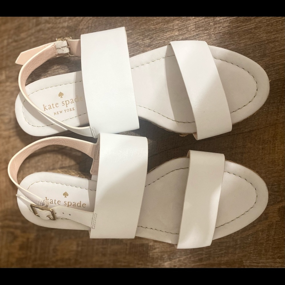 Never worn Kate Spade wedged sandals